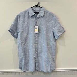 NWT. Men’s Perry Ellis Cashmere Blue Shirt